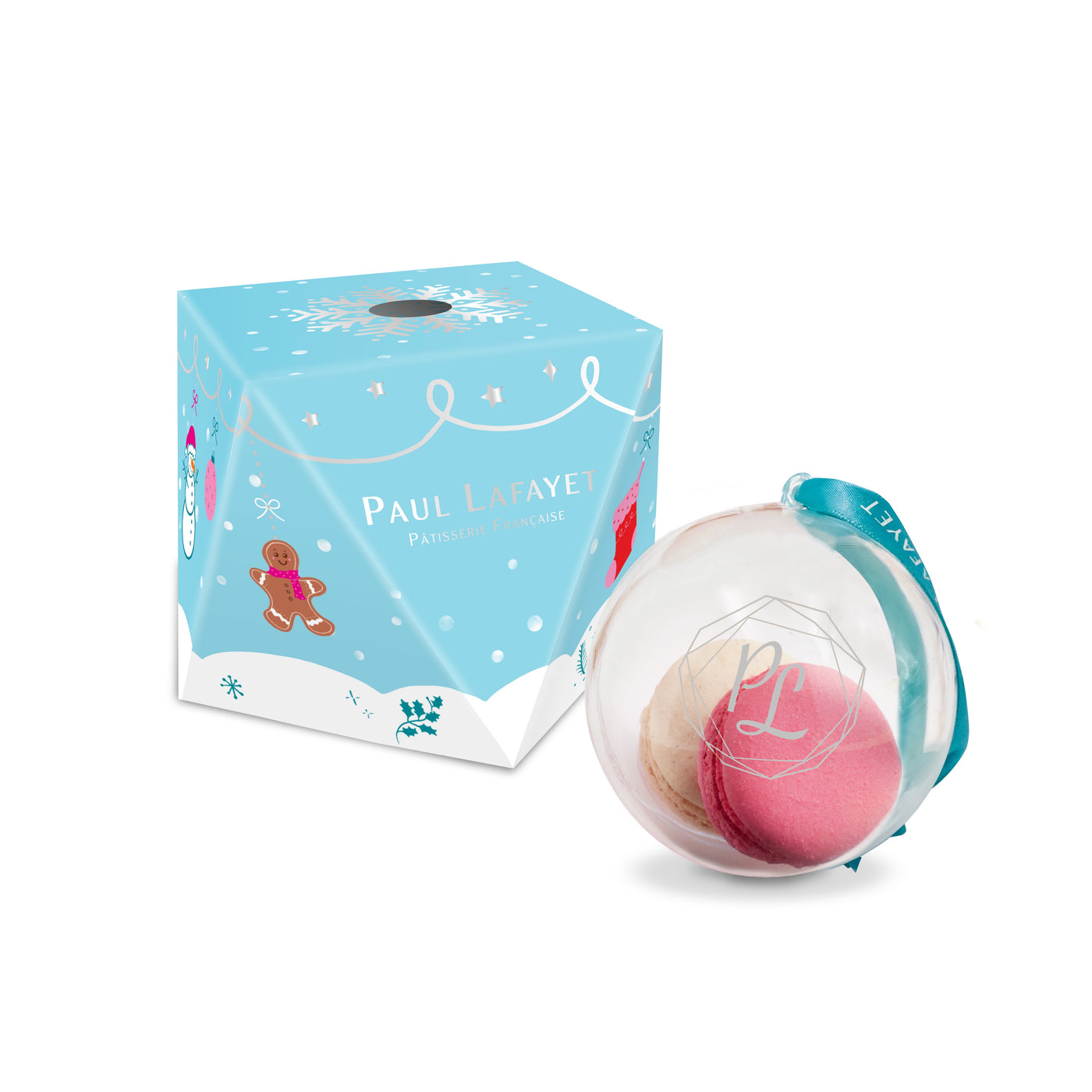 Christmas Macaron Crystal Ball (2pcs)